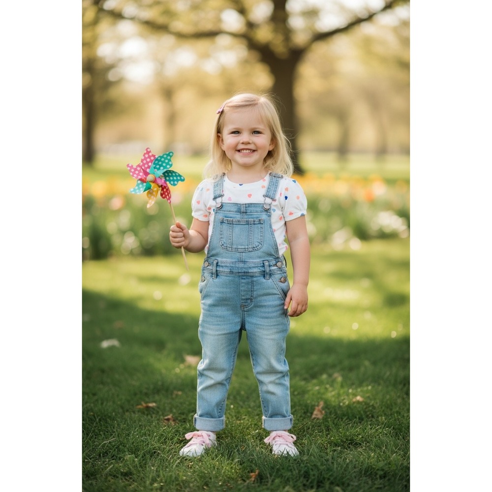 Cat & Jack Cream Shirt with Colorful Hearts
